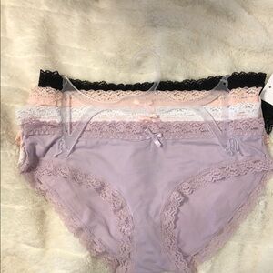 Honeydew Intimates Lace Bikini Briefs - Black, Pink, Lilac